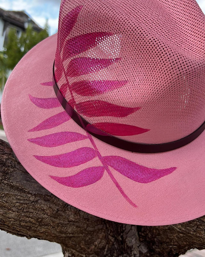 Pink Leaves Hat